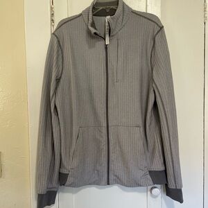 Lululemon textured tech bomber Herringbone Gray Jacket large